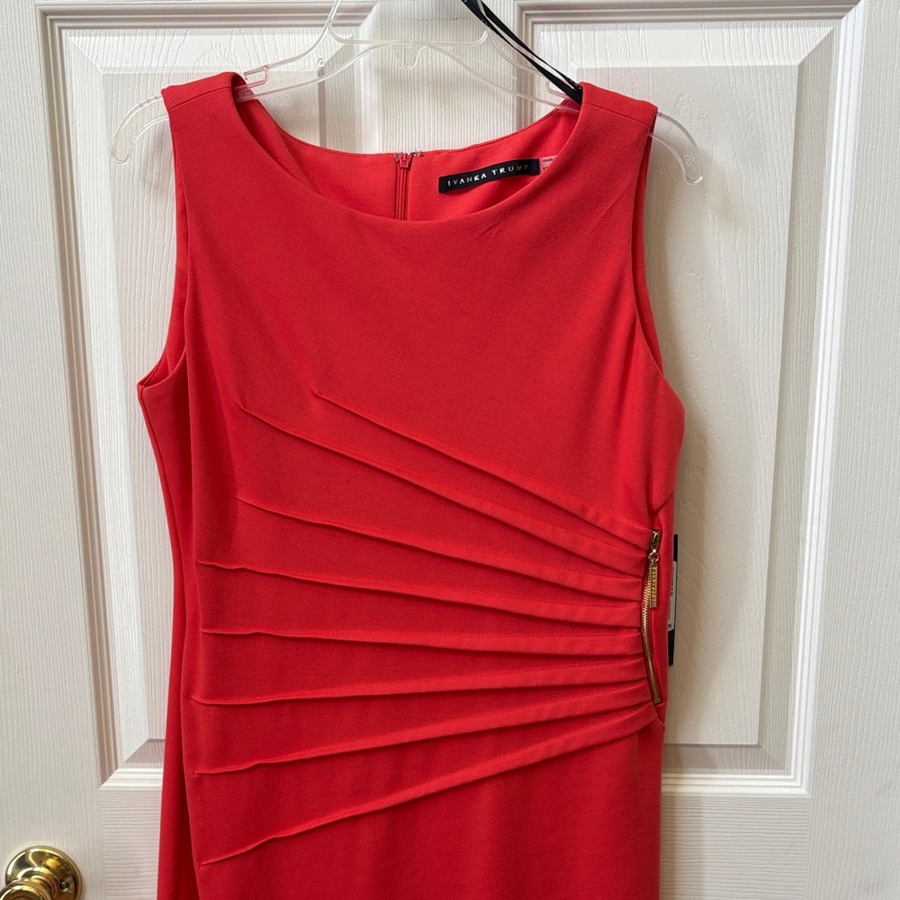 Orange Dress with Pleat Detail - Picture 7 of 7